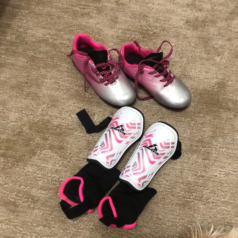 Soccer cleats & shin guards